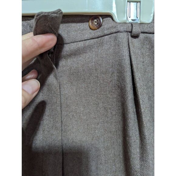 Unbranded Women's Muted Brown Solid Lined Pure Wool Pants Size 10 - Picture 5 of 6